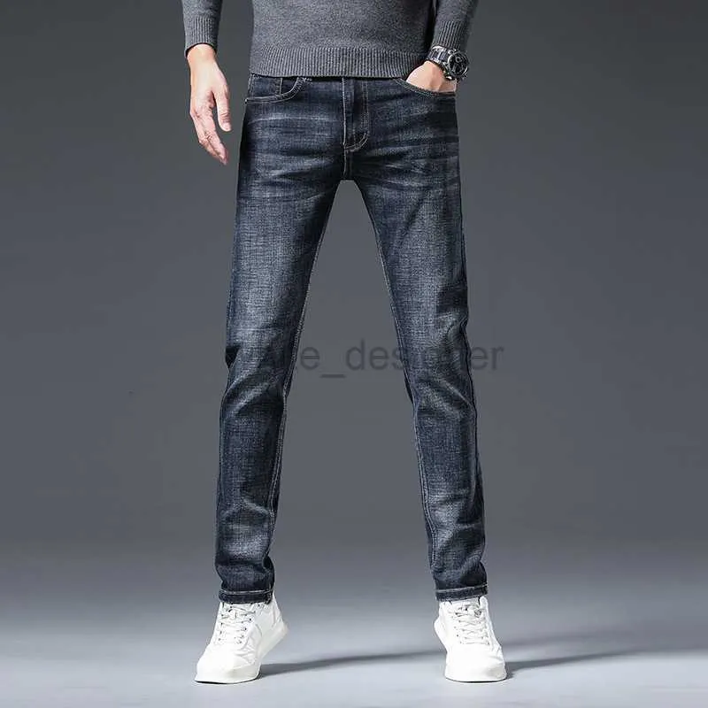 Jeans de créateurs pour hommes mens mets ajustement élastique slim élastique pour hommes hiver hiver nouveau petit pantalon à la mode à la mode pantalon de mode pantalon de mode