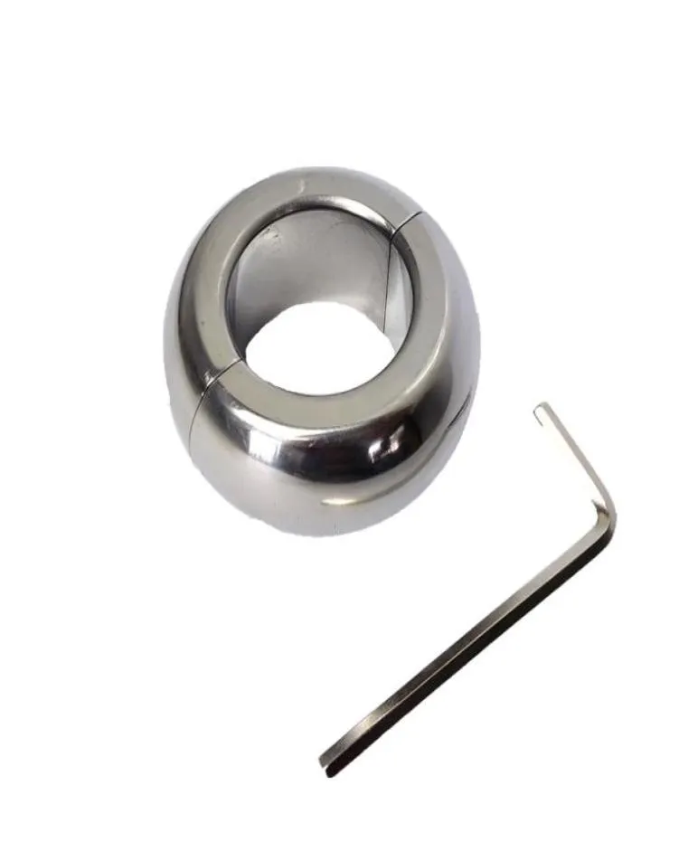 410g Cockrings Metal Cock Ring Testicle Ball Stretcher Scrotum Pendant Stainless Steel Bondage BDSM Extreme Torture CBT Sex Toys F9795647
