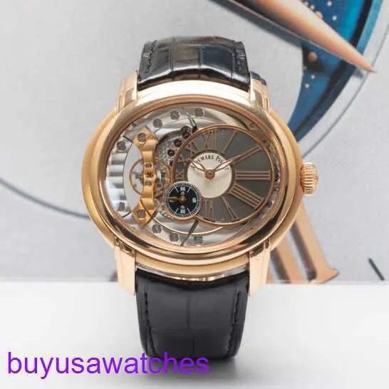 AP Wrist Watch Montre Mens Millennium Series 47 Dia 18K Rose Gold Material Small Automatic Mechanical Watch 15350or