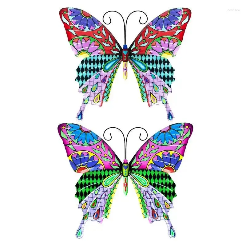 Garden Decorations Butterfly Wall Decoration Wrought Art Sculpture Decor Outdoor Ornament Hanging Decorative Pendant