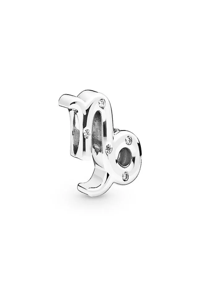 Sparkling Capricorn Zodiac Charm 925 Sterling Silber Perlen Fit Style Charms Armbänder Halsketten DIY für Frauen Weihnachten 798423c012188219