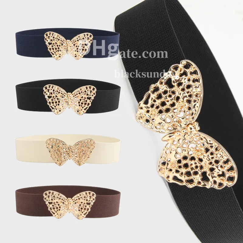 Nouveau papillon pour femmes extensible ceinture de la ceinture de correspondance tous correspondant à la robe de ceinture embelli