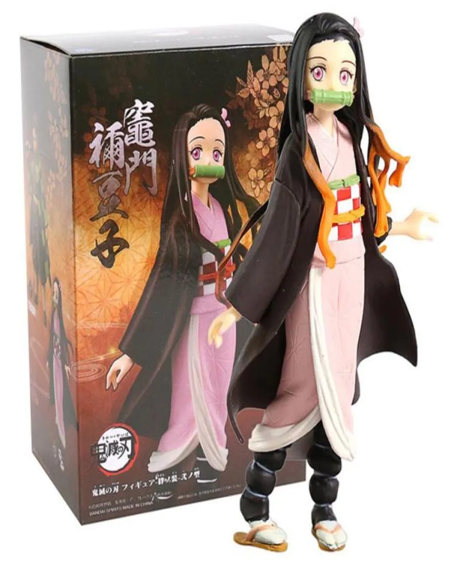 애니메이션 피겨 카마도 타지로 네즈쿠 코 액션 피규어 PVC 모델 장난감 Zenitsu 입상 inosuke kimetsu no yaiba figura a05116781538