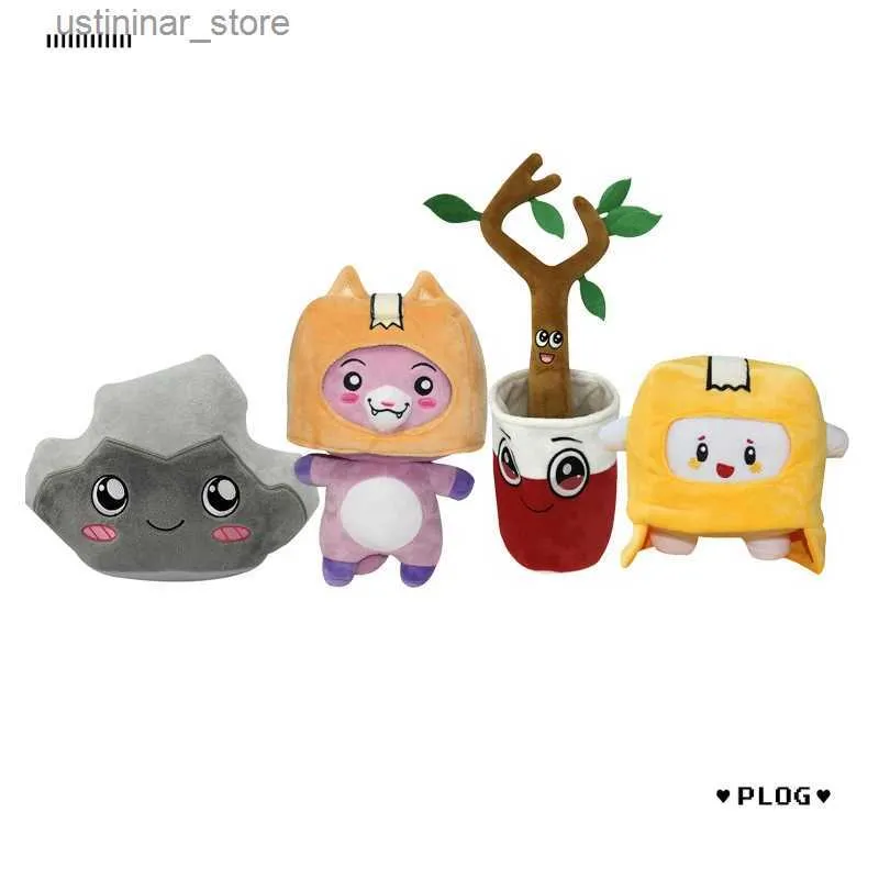 Gevulde pluche dieren kawaii zachte slanke doos pluche speelgoed boxy foxy rocky trey tak stich anime peluches gigante zabawki dla dzieci kinderen baby speelgoed l47