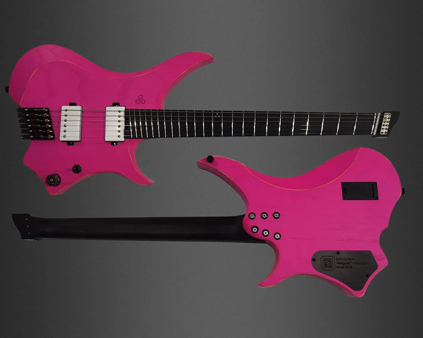 Kabel Goc Ilumina Headless Guitar 6 String IH6RKP (Kawaii Pink)