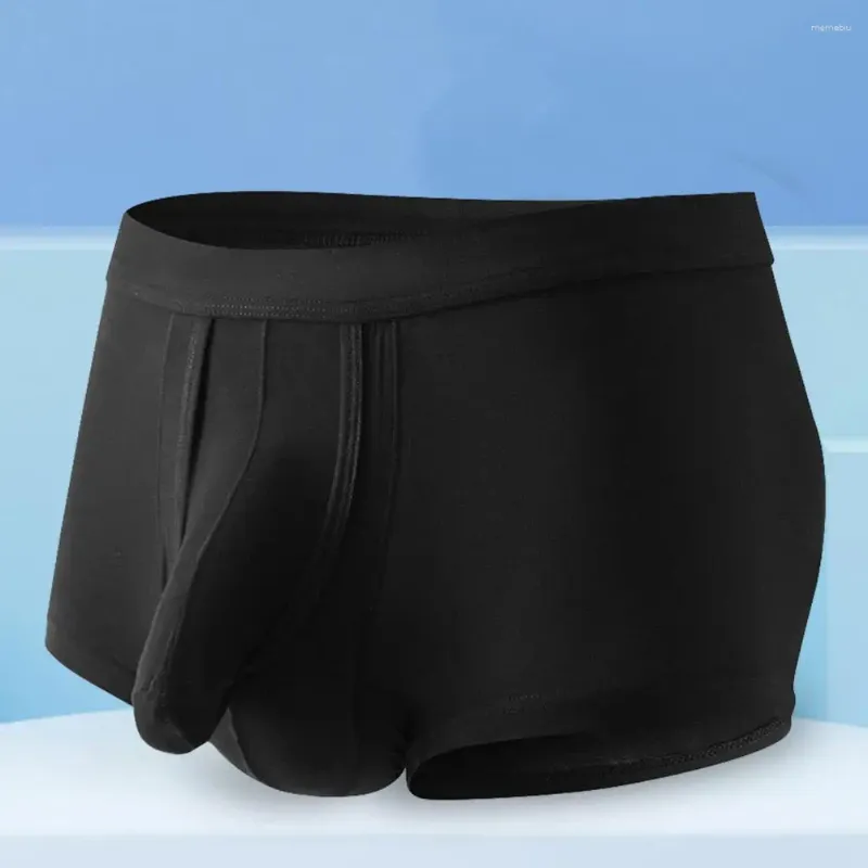 Underpants homens boxer cueca altos elásticos masculinos elásticos elásticos com o design do nariz de elefante, umidade respirável que comprava o conforto