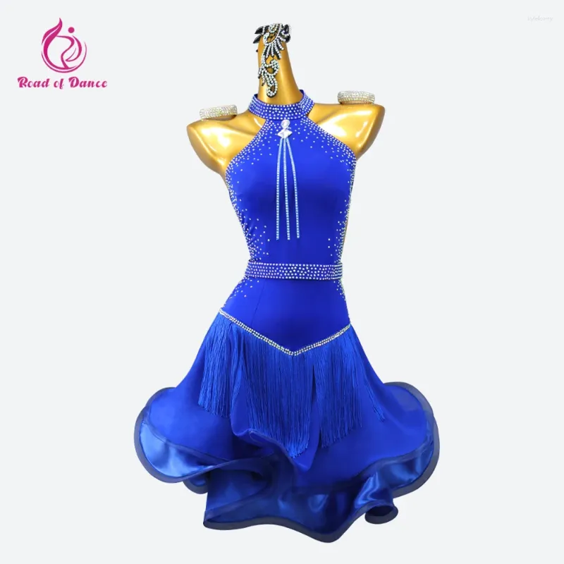 Stage Wear Women's Dress Latin Dance Suit Ballroom Costume Female Clothes 2024 Sexy Elegant Midi Skirt Girls Line Prom Plus Size