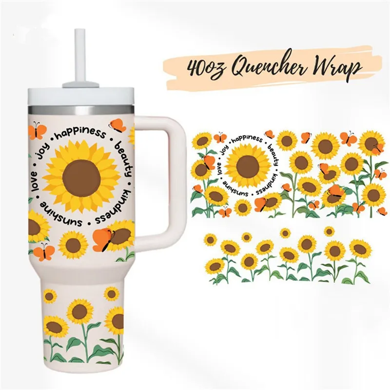 UV DTF Cup Wrap Transfer Stickers For Cups Mugs Tumblers Libbey Can Glass Coffee Wrap 40OZ 40 OZ Printing Custom Label Sticker 1000 Patterns Decals DIY Waterproof