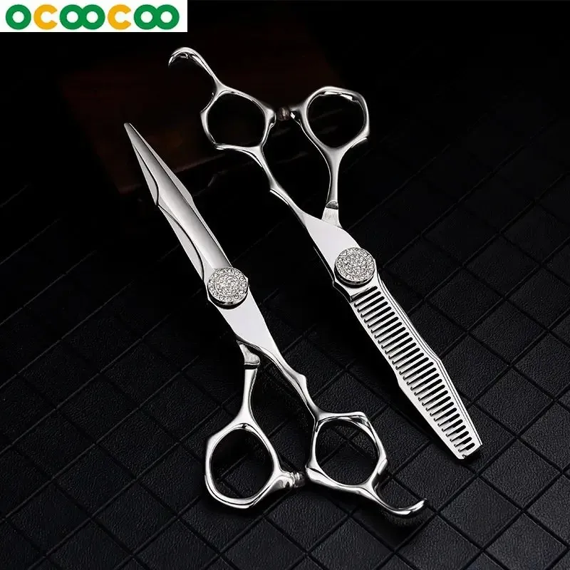 Professional Hairdressing Scissors 6Inch Salon Scissors Sets Barber Cutting Scissors Thin Hairdressers Tools Shears