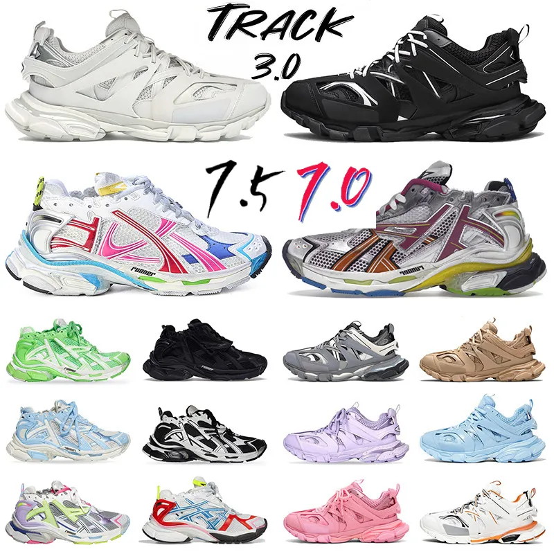 Coureurs de piste 7.0 7.5 3.0 Chaussures de créateurs Femme Triple S All Noir blanc violet rose multicolore coloré pour hommes baskets pour hommes