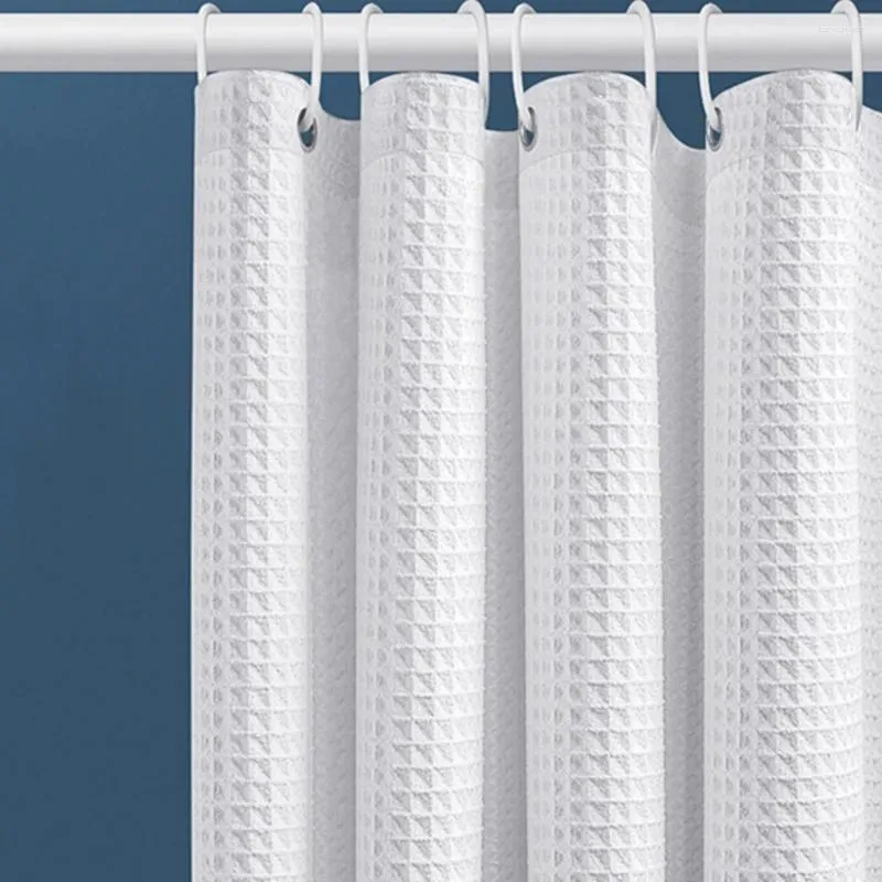 Zasłony prysznicowe Wodoodporna tkanina do tkaniny zasłony z 12 hookami miękka maszyna do mycia maszynowego