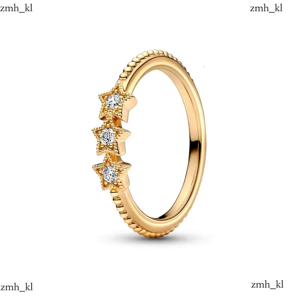 Pandoras Ring Designer Bijoux Sier Women Ajustement Ring Original Heart Crown Crown Rings Gold plaqué zircon Sparkling Princess Bone Pandorabracelet 200