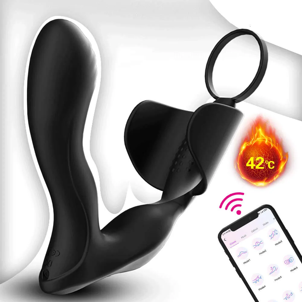 Manlig prostata massager bluetooth -app vibratorer sexiga leksaker för män onanator anal rumpa plug varor produkter vuxna 18