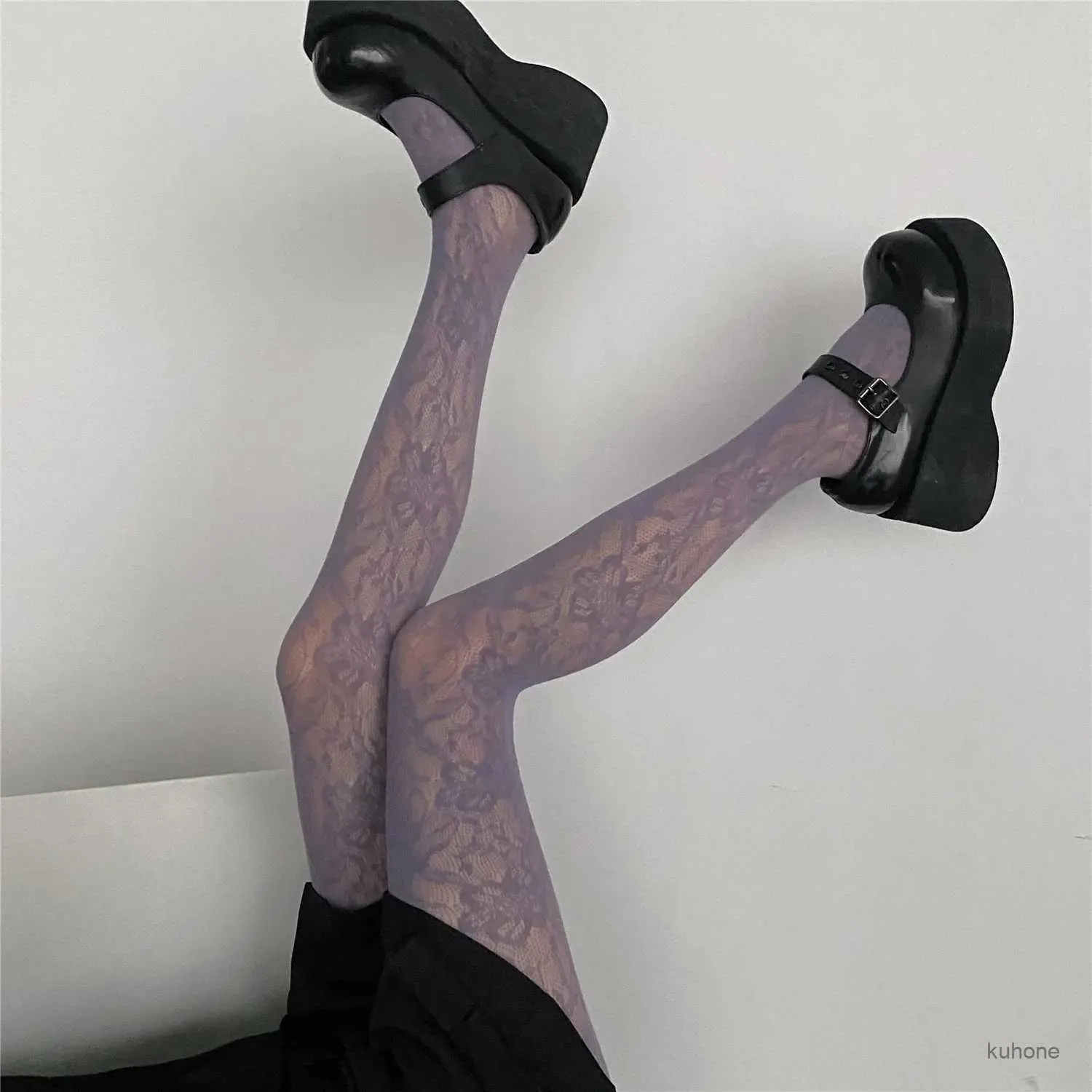 Sokken kousen zoete schattige meisjes zomer panty's punkstijl dij hoge kousen kousen sexy mesh fishnet panty kleurrijke holle kous