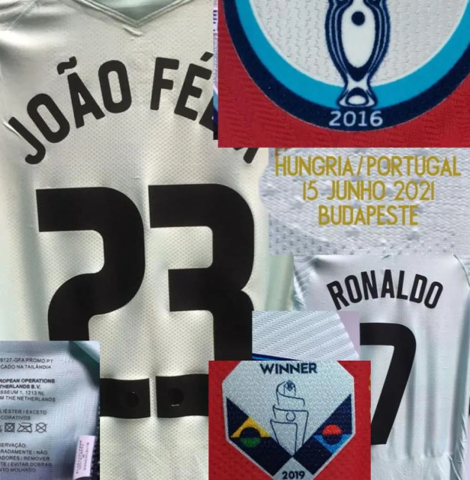 American College Football 2021 Match Worn Playe issue Ronaldo maillot VS HUNGRIA Shirt Joao Felix Bernardo PEPE Fernandes With Gam2335042
