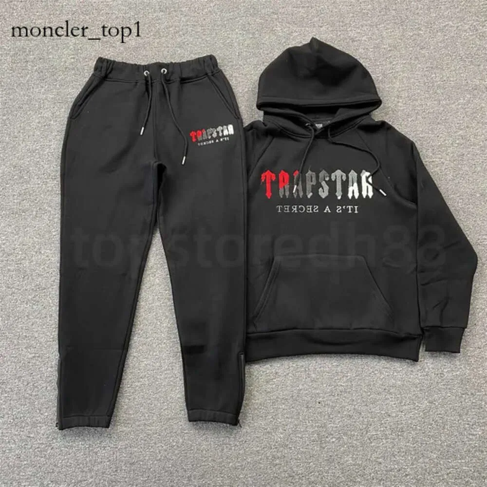 Motion Hoodie Designer Trapstar Volledig tracksuit Regenboog handdoek Borduurwerk Decoderen Decodering Sportkleding Men en vrouwen Sportkledingpak Zipperbroek Maat XL 4379