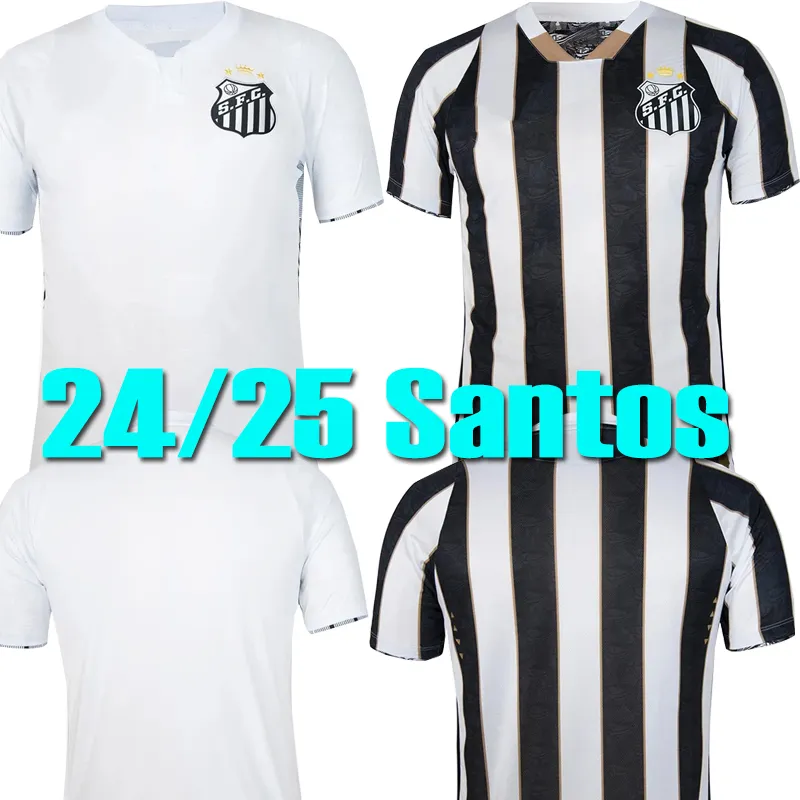 24 25 Santos Soccer Jerseys Retro #10 Pele Felipe Jonatan Kaio Ramos Horge Pinto Pato Sanchez Libertadores 2024 2025 Финальные рубашки Camisa S.F.C.Мужские детские футбольные майки