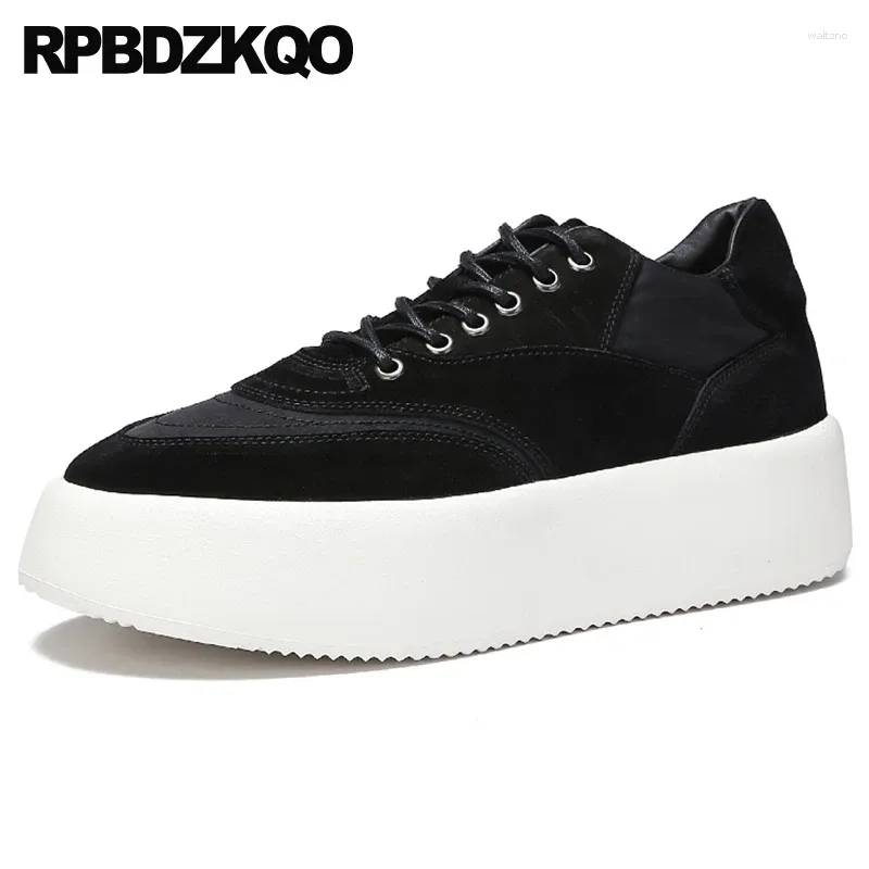 Casual Shoes Suede Flats Walking Skate Creepers Stor storlek 11 Sneakers Luxury Fashion Men Sport Trainers Lätt plattform