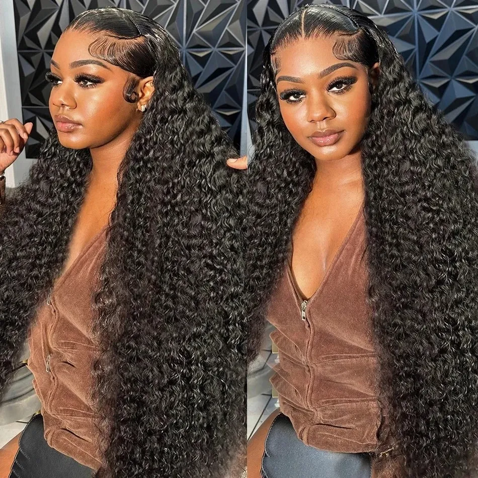 Curly Synthetic Lace Front Wigs: 13X4 Deep Wave Wig  display picture 1