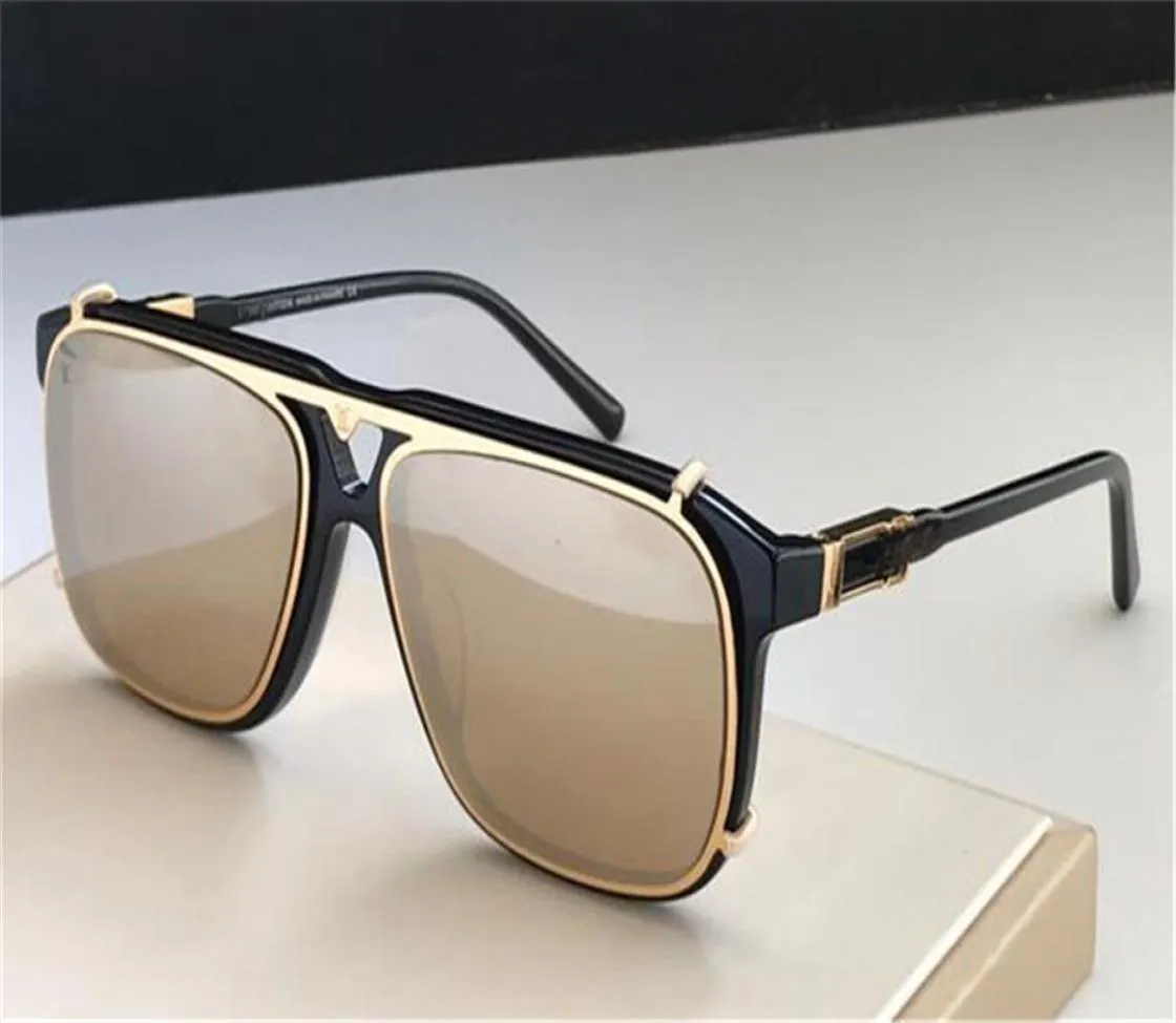 2020 NOUVEAU La dernière marque populaire Fashion Mens Designer Sungass Sunglasses Square Luxury Plate Metal Combination Cadre Top Quality Lens Wi1202205