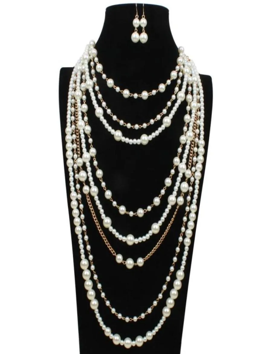 Eleganti Accessori femminili per la cottura per la collana lunga per perle artificiali di alta qualità per la moda della sposa 229t1361962