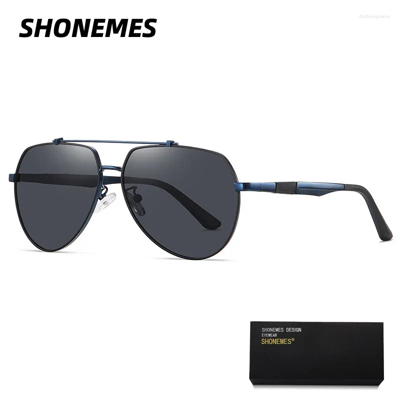 Lunettes de soleil Shonmes 1,1 mm Polaris Bicolor Double Bridge Shades 61-12-140 OUTDOOOR UV400 DROING SUN VERRES POUR HOMMES