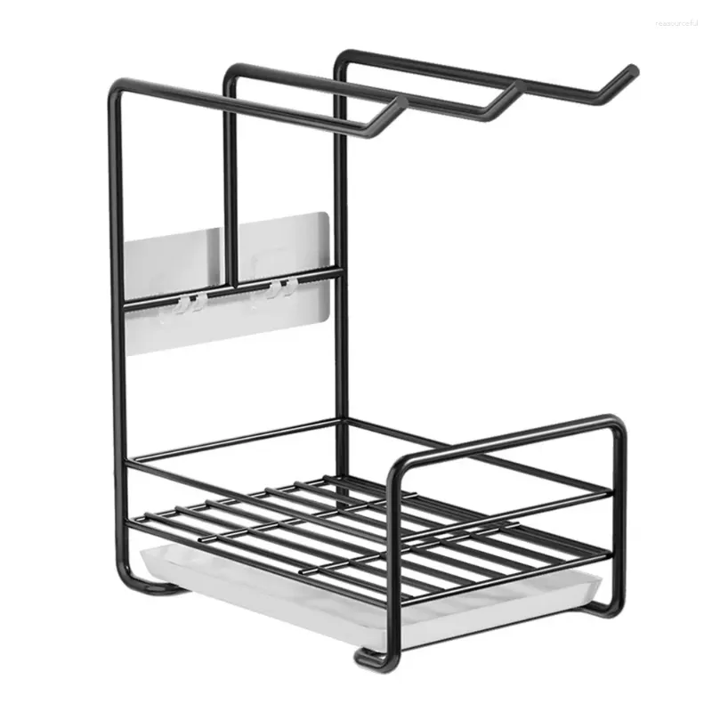 Acessórios para rack de esponja de armazenamento de cozinha Acessórios para rack de rack drenagem parede lateral pendurada no banheiro de água pequena de toalha