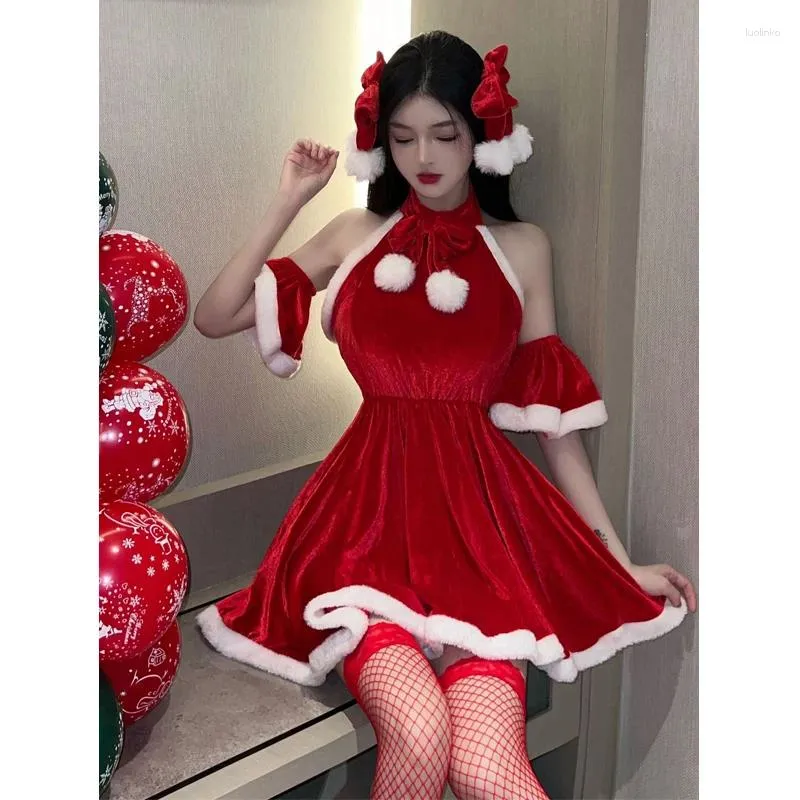 white christmas dresses Christmas Holiday Party Long Sleeve A-line Sexy Mini Dress For Women Fall  Bow Square Collar Pleated Dress Elegant Dresses main image 1