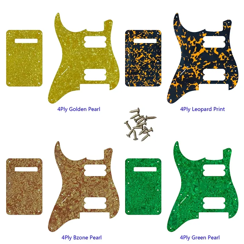 Kable Guitar Pickguard dla lewej ręki Brak otworu sterującego US 11 ŚROTKI HH Strata z mostem tremolo humbucker talerz tylna płyta