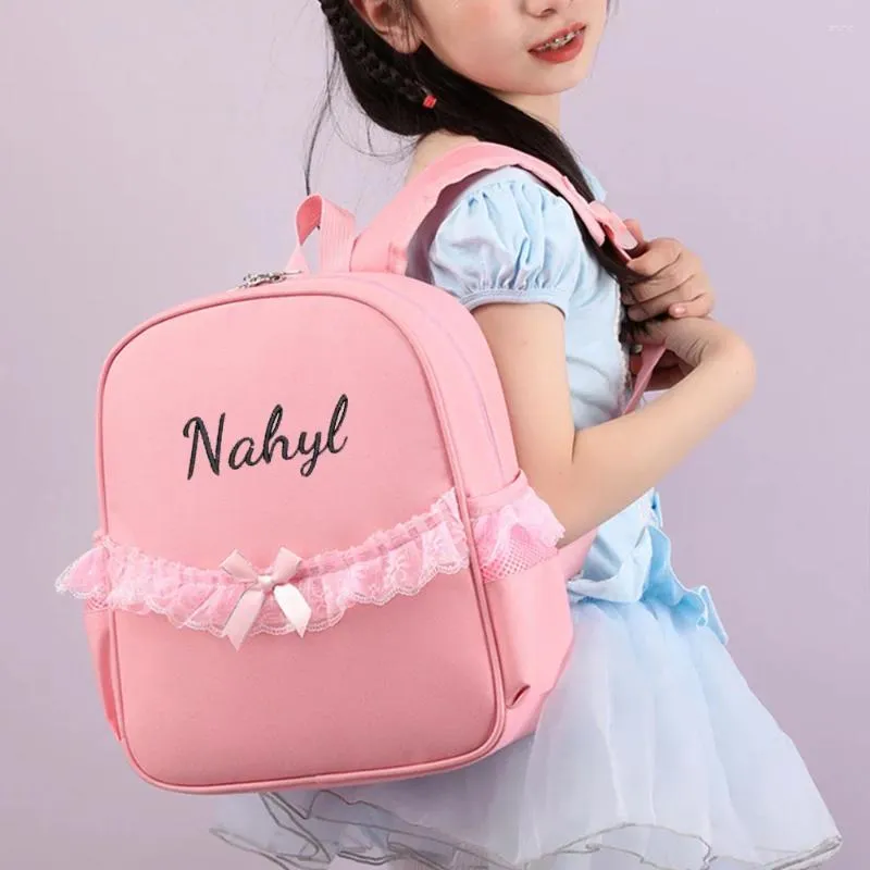 Backpack Embroidered Dance Bag Personalized Customization Children's Shoulder Girl Training Class Book