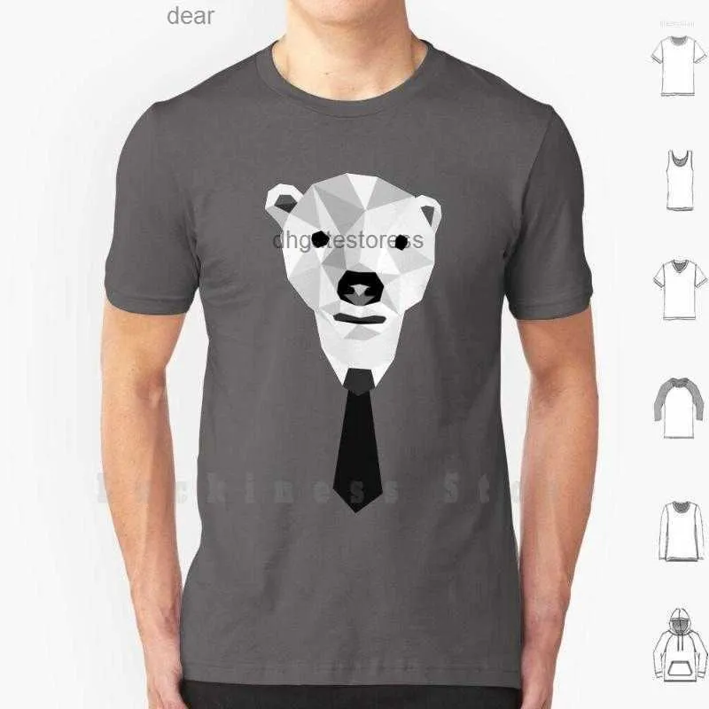 Mens T Shirts Polar Business Shirt Diy Cotton Big Size 6xl Bear Geometric Man Office Creative Tie Tablet Case I Phone Men