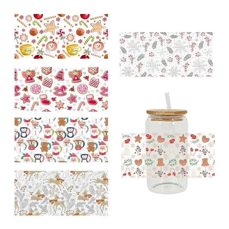 6 Pegatinas 'Feliz Navidad' Para Botella De Vino Y Pared – Pack Navideño De Vinilo Rojo