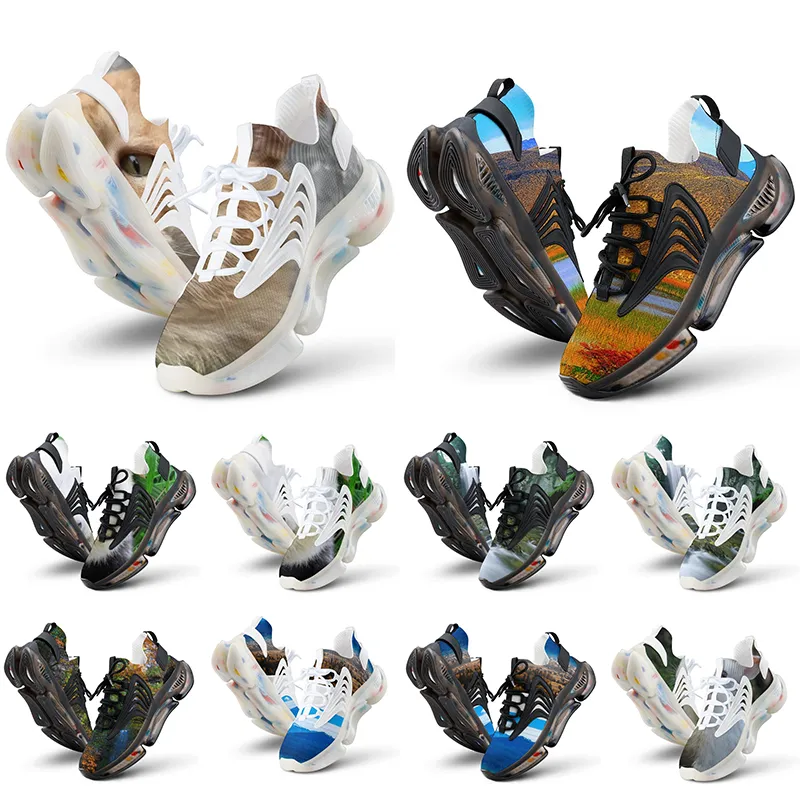 Envío gratis zapatillas de running de diseñador de bricolaje para hombres imágenes personalizadas personalizadas moda de lavanda de lavanda para hombres zapatillas de zapatilla