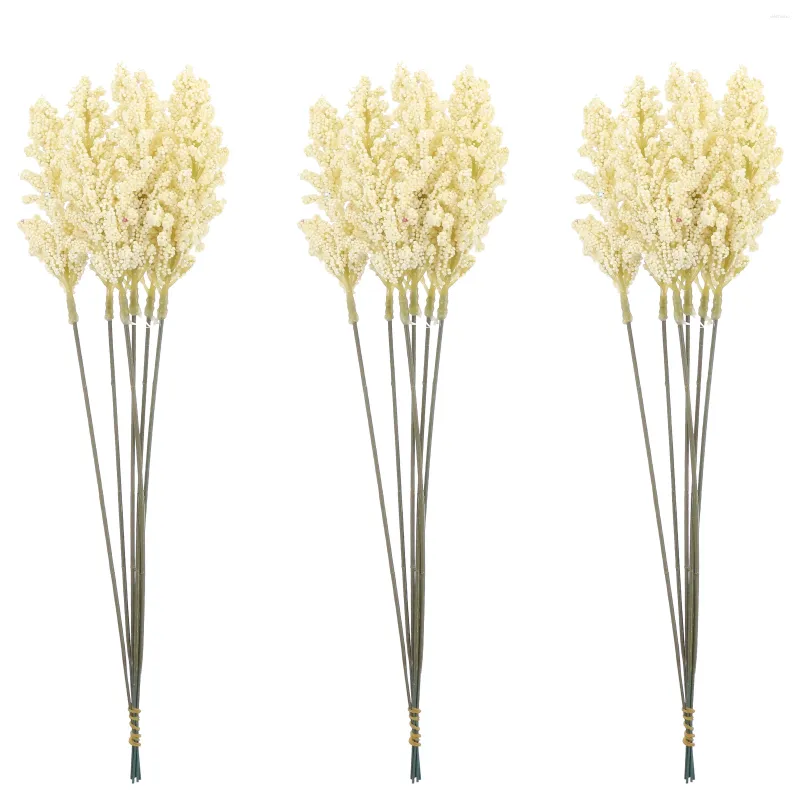 Decorative Flowers 18 PCS Fall Wedding Decor Artificial Corn Ear Fake Flower Millet Wheat Floral Arrangement Baby