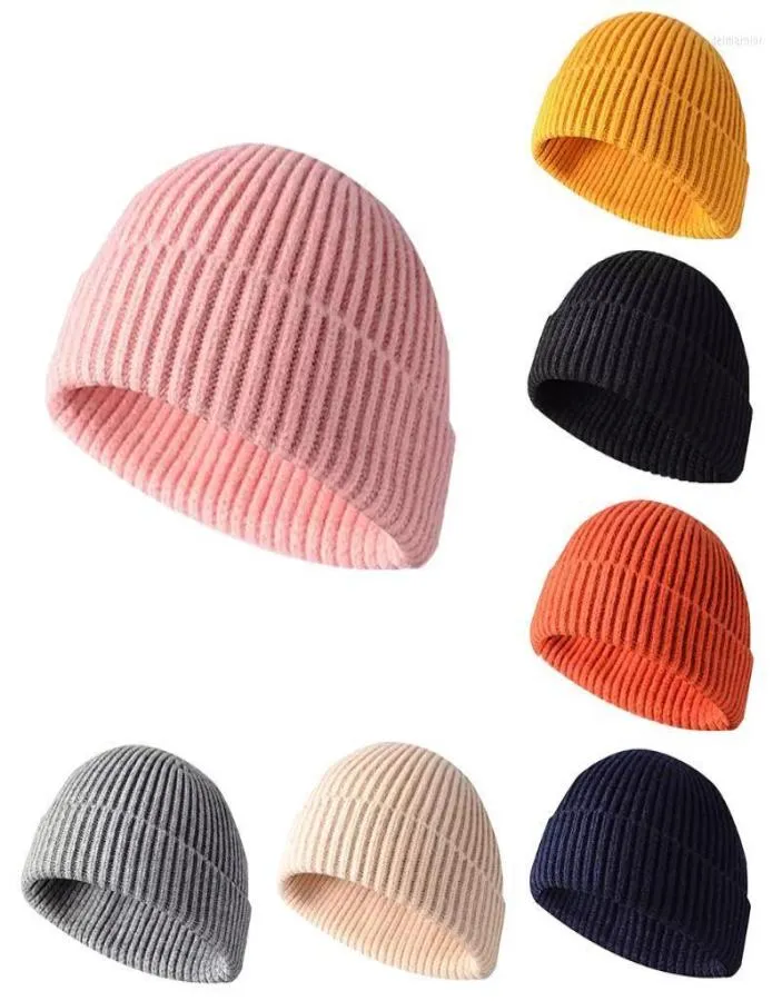 Beanieskull Caps Winter Men Breid Hat Skullcap Solid Beanie Short Brimless Baggy Melon Cap Docker Fisherman Gebreide Beanies Delm227179417