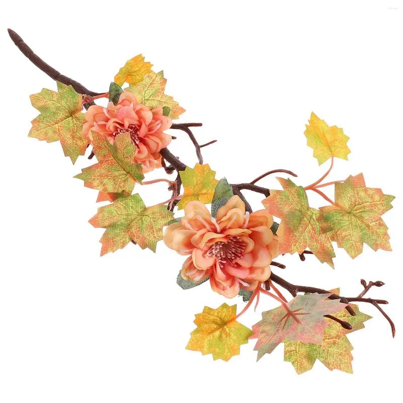 Decoratieve bloemen kunstmatige tak decor thanksgiving bladeren picks herfst stengels takken ornamenten