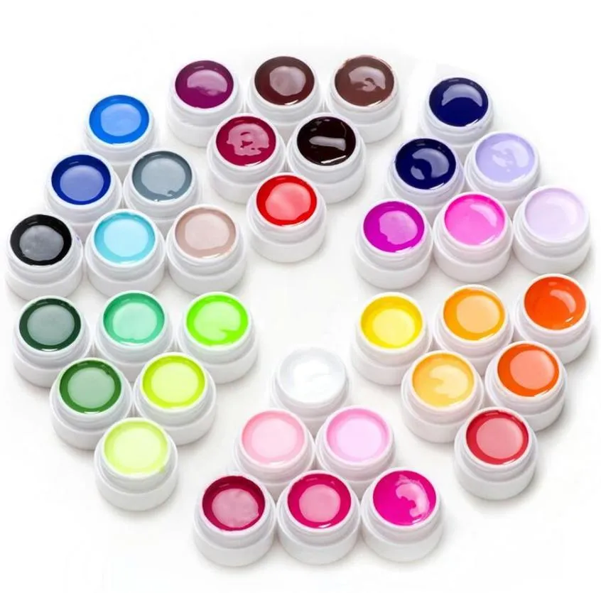 36pcs Einweichen von LED UV Gelnagellack reiner Farbe Nagel UV Gel Set Kit Semipermanent Nails Art Gel Lack318S6618885