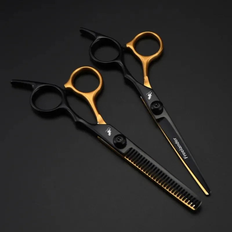 Ciseaux de cheveux 5.5 6.0 Ciseaux de coiffure professionnels amincissant des ciseaux de coiffure et des ciseaux de coupe de cheveux 440c Steel