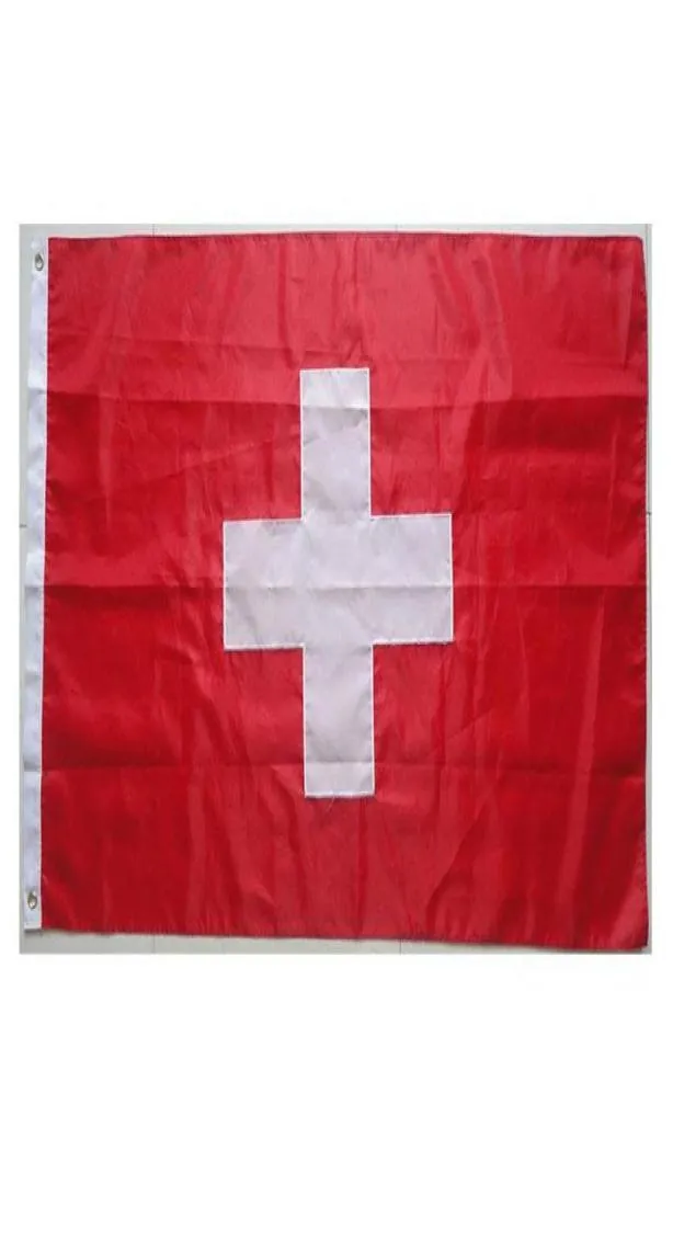 Swiss Flag High Quality 3x5 ft National Banner 90x150cm Festival Party Gift 100d Polyester Inomhus utomhustryckta flaggor och banner8933596