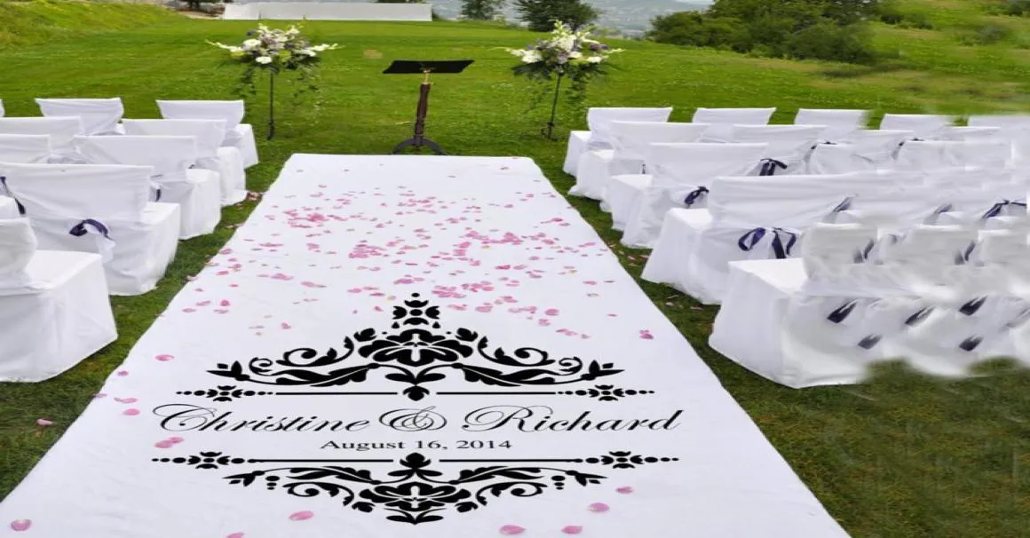 Decalques de parede personalizados de casamento personalizados Casamento corredor da igreja Decoração de piso de parede Adesivos de parede de decoração de decoração 737 2103086432572