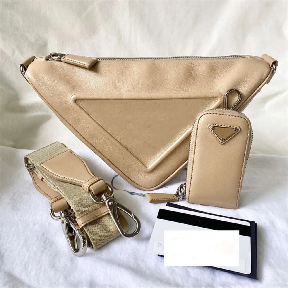 Top Quality Hobo Genuine Leather Triangle Designer Bag Womens Shoulder Luxury Purse and Handbag Mens Lady Crossbody Bag Gym Satchel Clutch Tote White Travel Bags