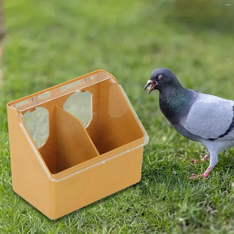 Altri uccelli forniscono alimentatore automatico piccione a due fori a sospensione della gabbia per l'abbinamento di Budgie Parikeet
