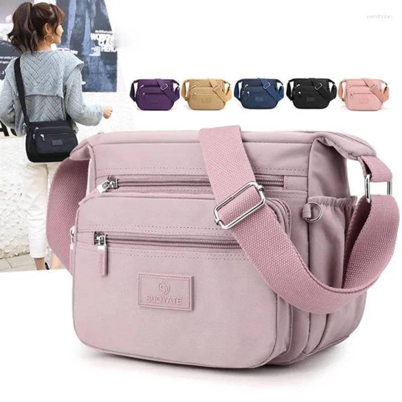 Schoudertassen Fashion Messenger Bag dames nylon handtas grote capaciteit kleine telefoon crossbody portemonnee