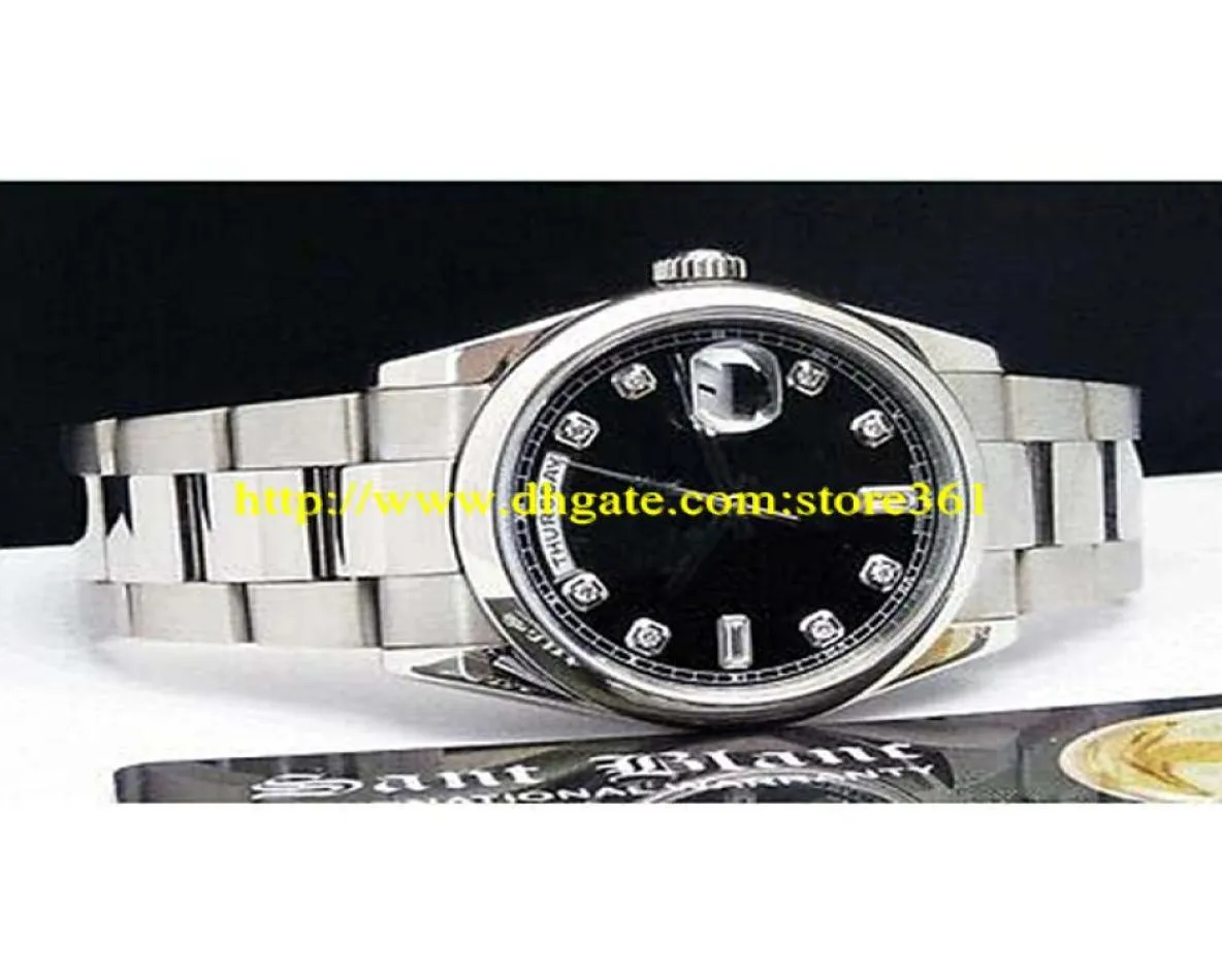 STORE361 NYA ANDA KLUTNINGAR 18KT VIT GULD BLACK DIAMOND DIAL 1182091532255