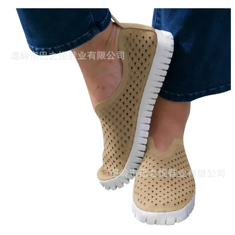 Fitness Shoes 2024 Summer Breathable Woman Woman Flats Casuais Mulheres tênis Mocassin Femme alpargelas Hollow Out Feminino