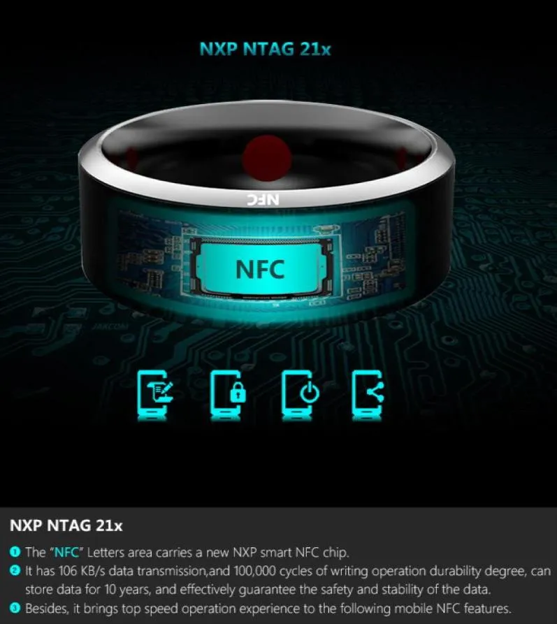 Smart Rings Носит Jakcom R3 NFC Magic для iPhone Samsung HTC Sony LG IOS Android Windows NFC Mobile Phone5361760