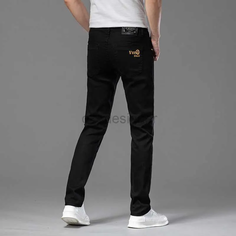 Herren Jeans Designer Herren Jeans Designer Jeans Herrenanfall Schlanker Fit Frühling/Sommer Dünne Hosen Elastische High-End-Casual Hosen