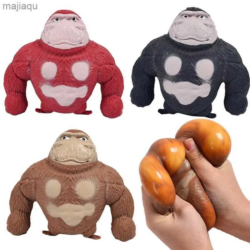 Decompressione giocattolo maxi baba sfogata gorilla tpr colla morbida colla alegatura di decompressione gorilla lento rimbalzo dei giocattoli a pizzico miglior Giftsl2404