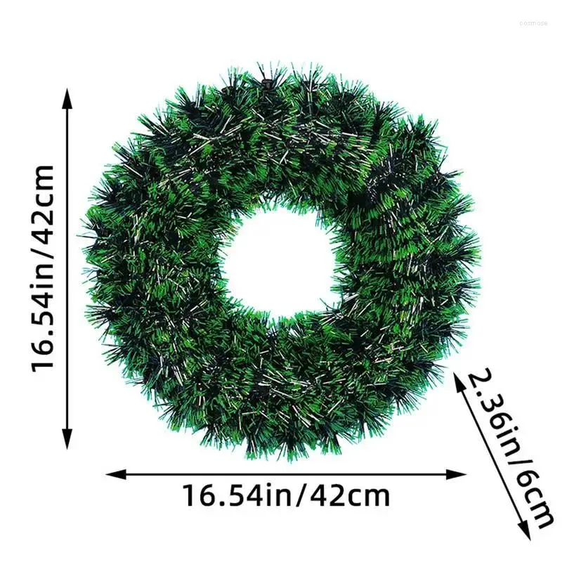 Kwiaty dekoracyjne sztuczne świąteczne wieniec sosna girlanda nowoczesna wystrój wiejski dom zima 16,5 cala
