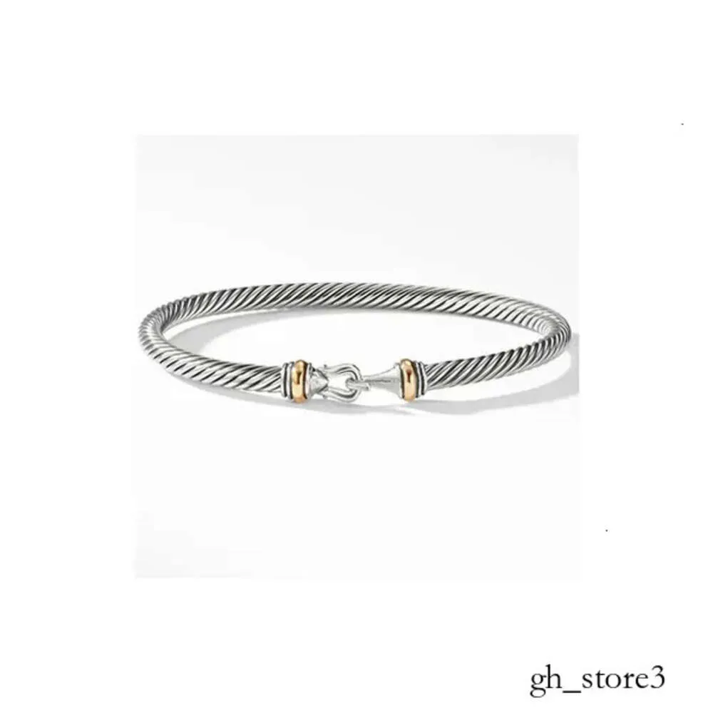 David Yurma Bracelets 발판 고품질 925 스털링 실버 남자 팔찌 David Ullman 케이블 클래식 버클 브레이슬릿 14K 스털링 실버 Dy 브레이슬릿 434